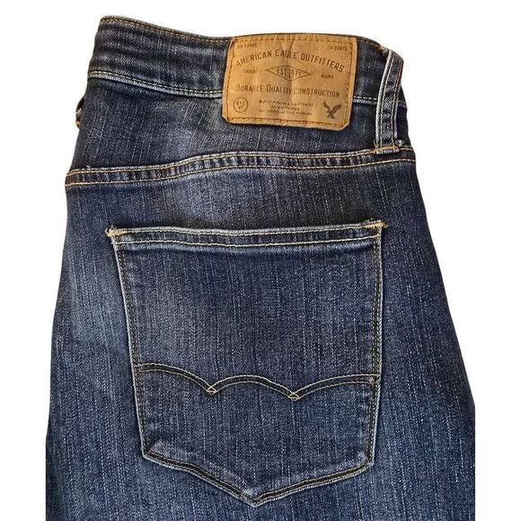 American Eagle Active Flex Slim Jeans Dark Wash Medium 32 x 34 - Picture 2 of 16